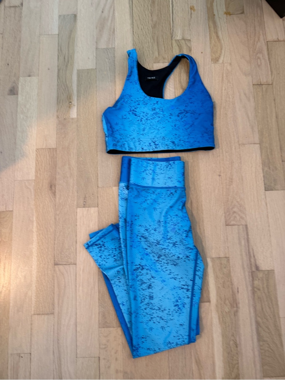 Terez Blue Speckled Workout Leggings